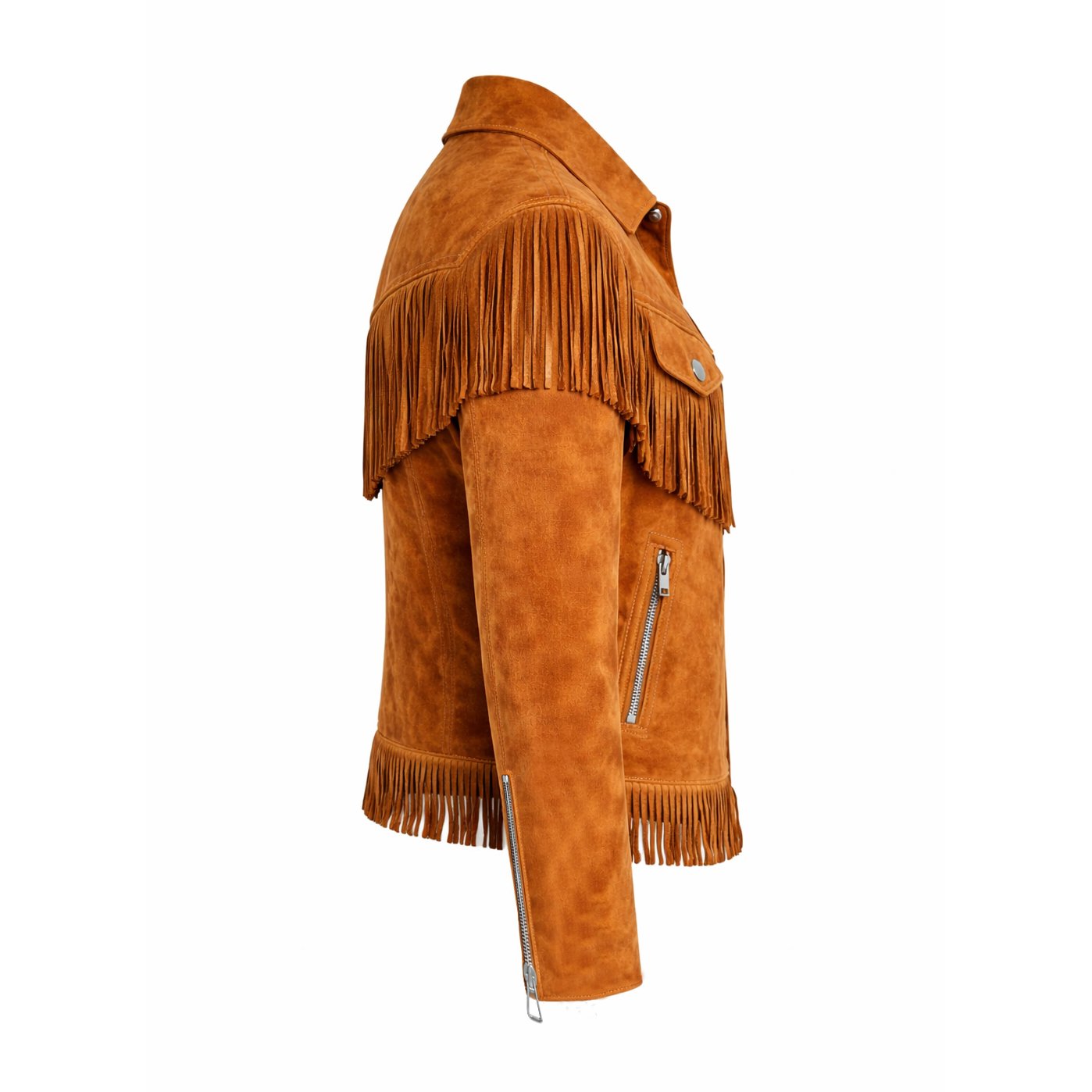 Men’s Western Leather Jacket Suede Fringe Vintage Cowboy Style Handmade Premium Quality - Image 3